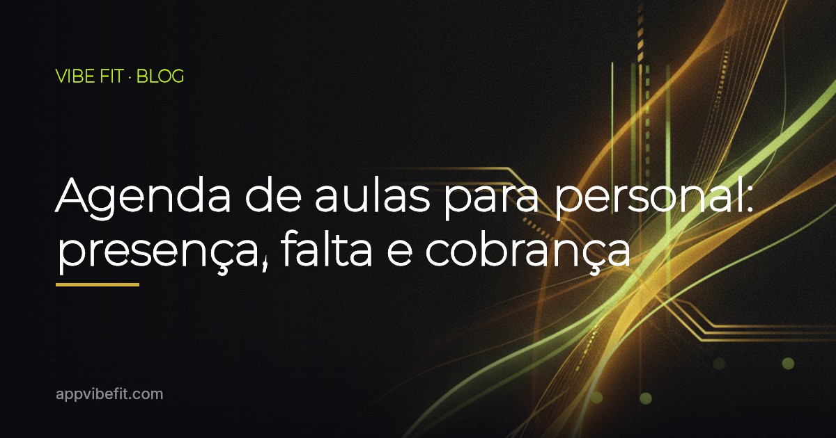 Agenda de aulas para personal: presença, falta e cobrança